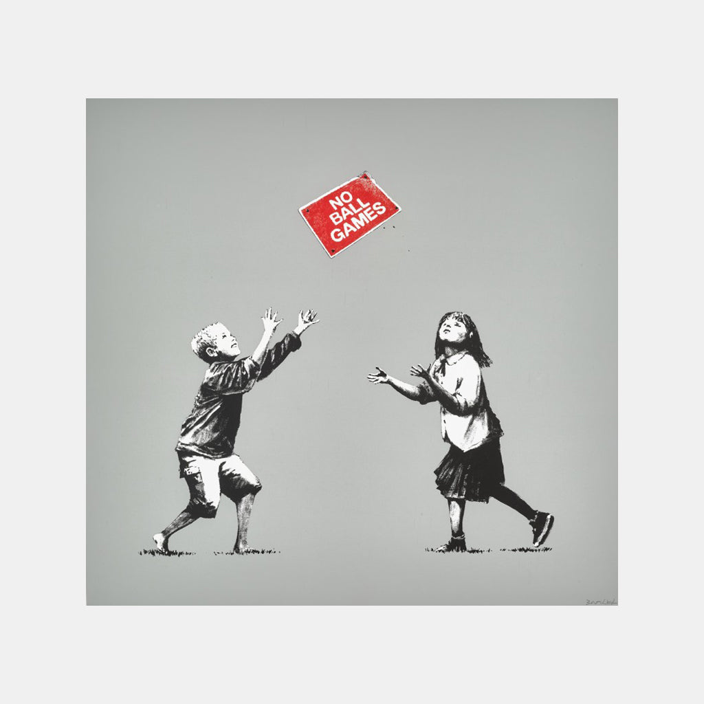 Banksy, No Ball Games (Grey), 2009