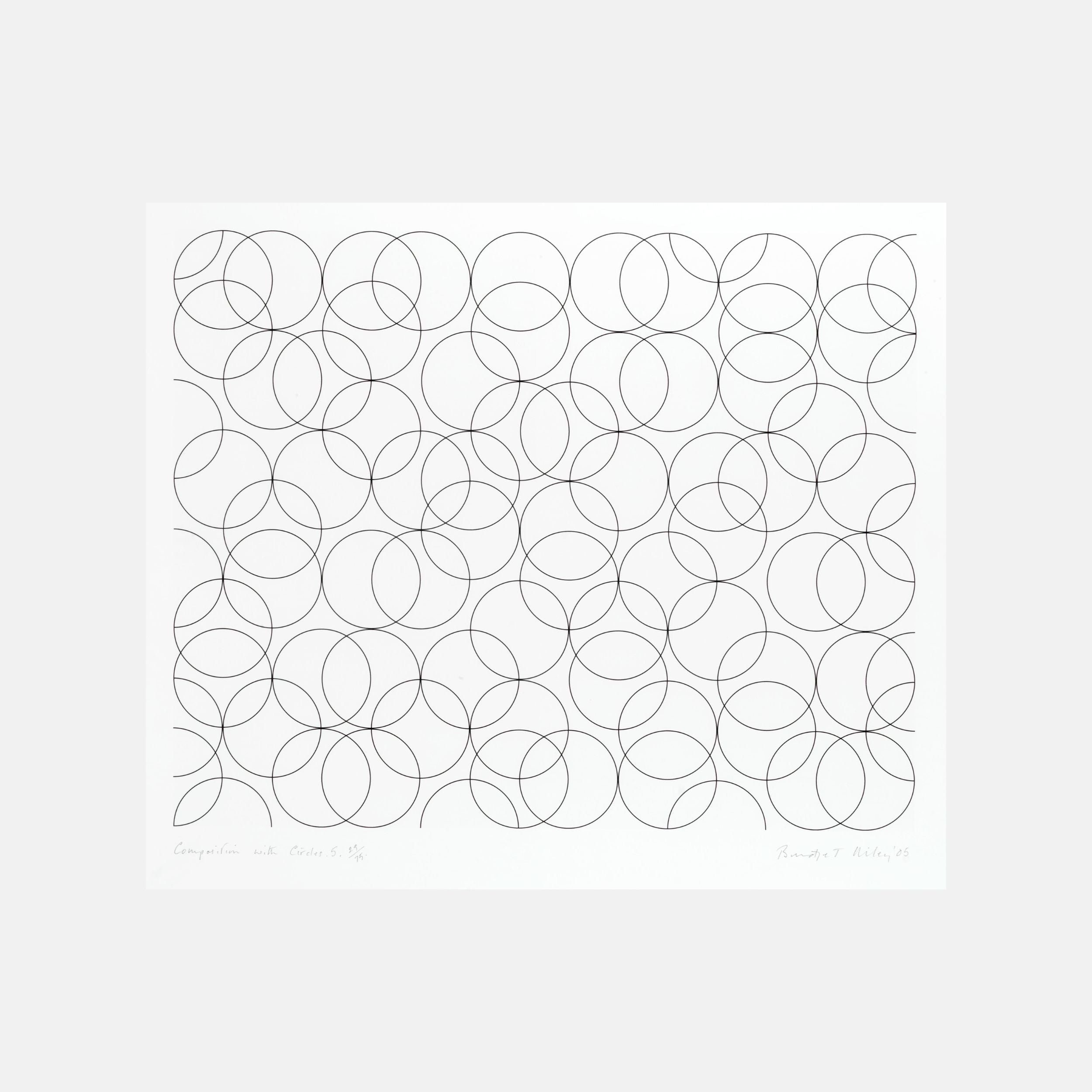 Bridget Riley, Composition With Circles 5, 2005 For Sale | Lougher Contemporary 