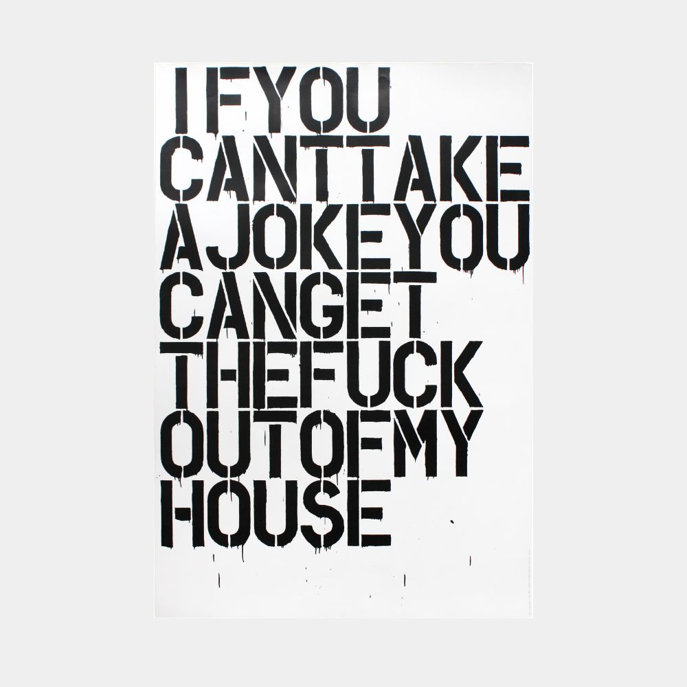 Christopher Wool, If You (DESTE Foundation poster), 1992-2005