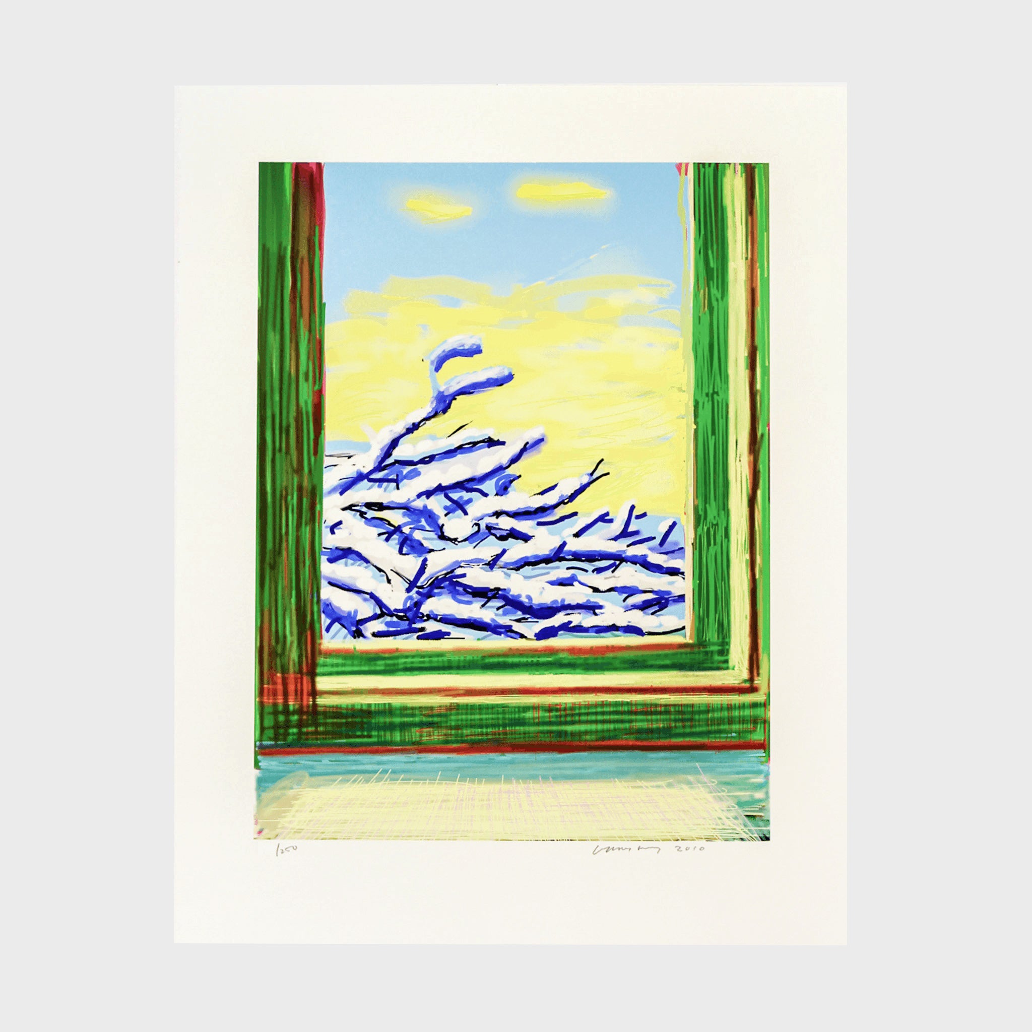 David Hockney, My Window, iPad drawing ‘No. 610', 2019 For Sale | Lougher Contemporary 