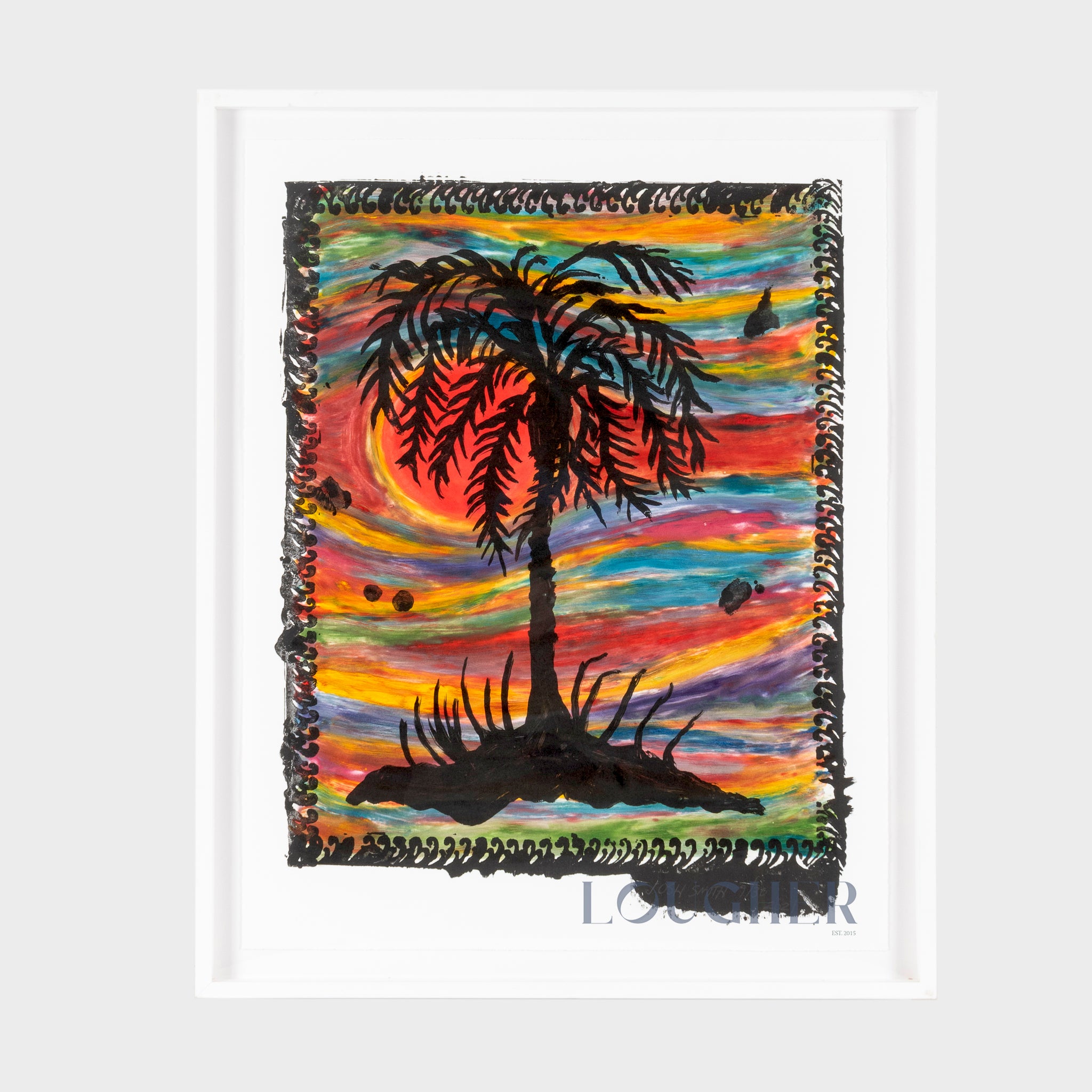 Josh Smith , Untitled (Palm Tree print), 2021