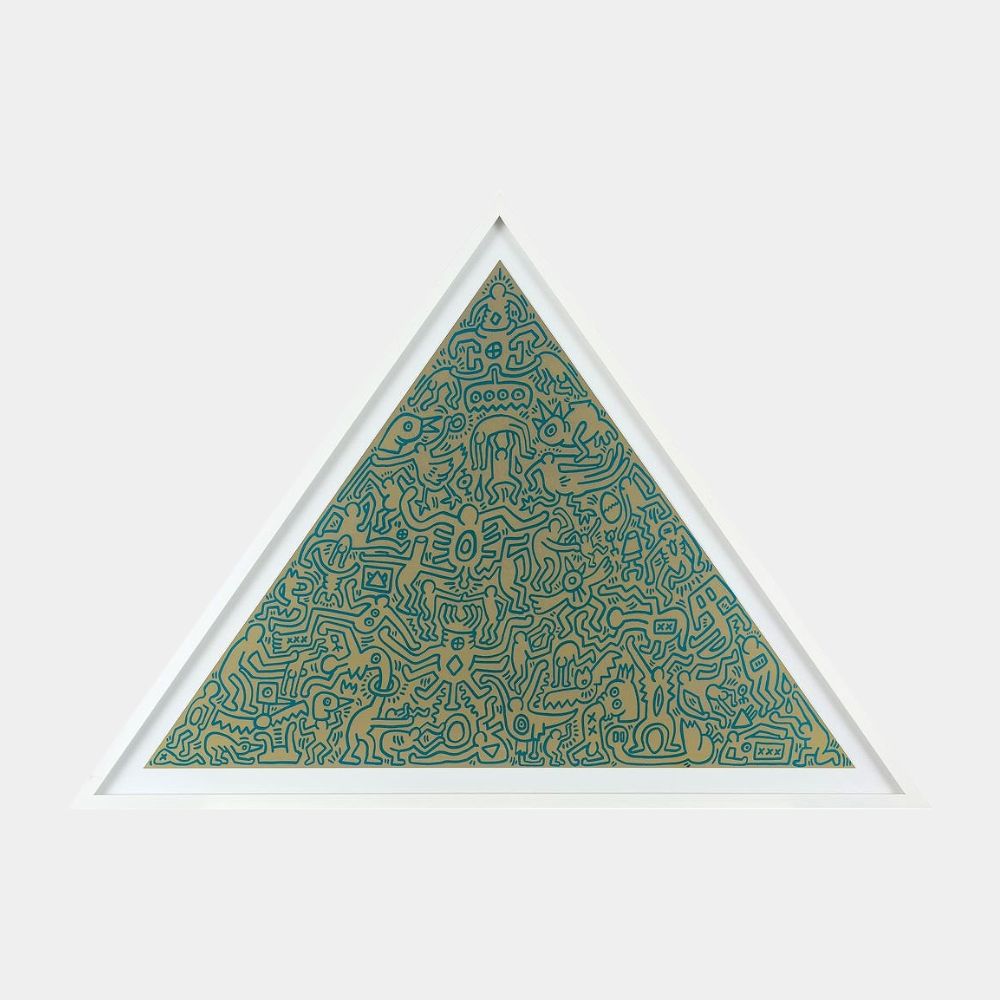 Keith Haring, Pyramid (gold 1), 1989