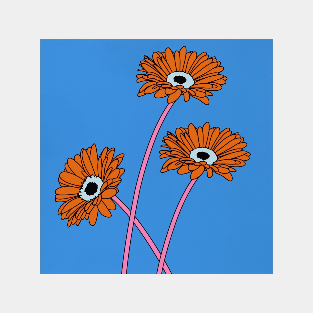 Michael Craig-Martin, Gerberas (from Domesticated Flowers), 2021 For Sale | Lougher Contemporary 