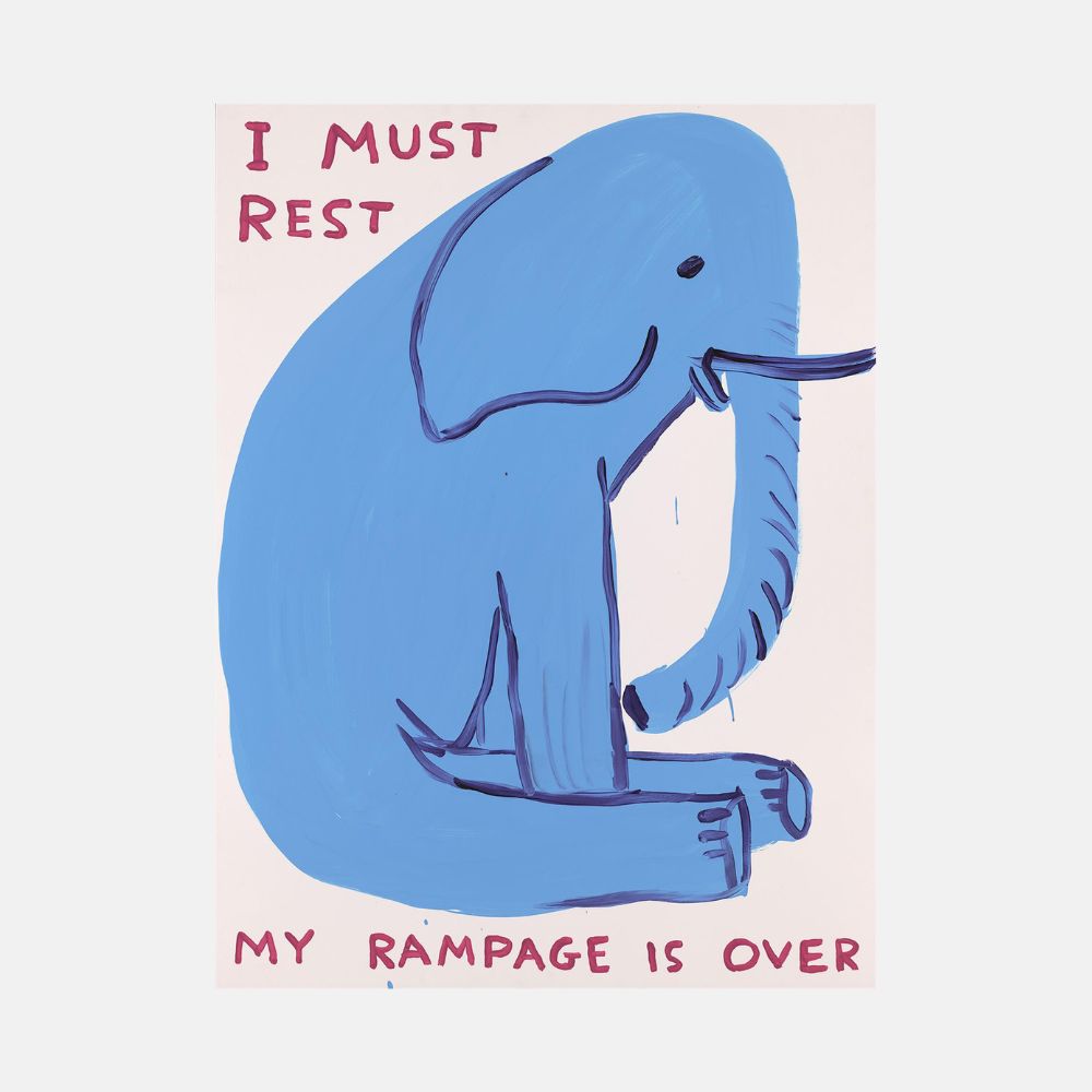 David Shrigley, My Rampage Is Over, 2019