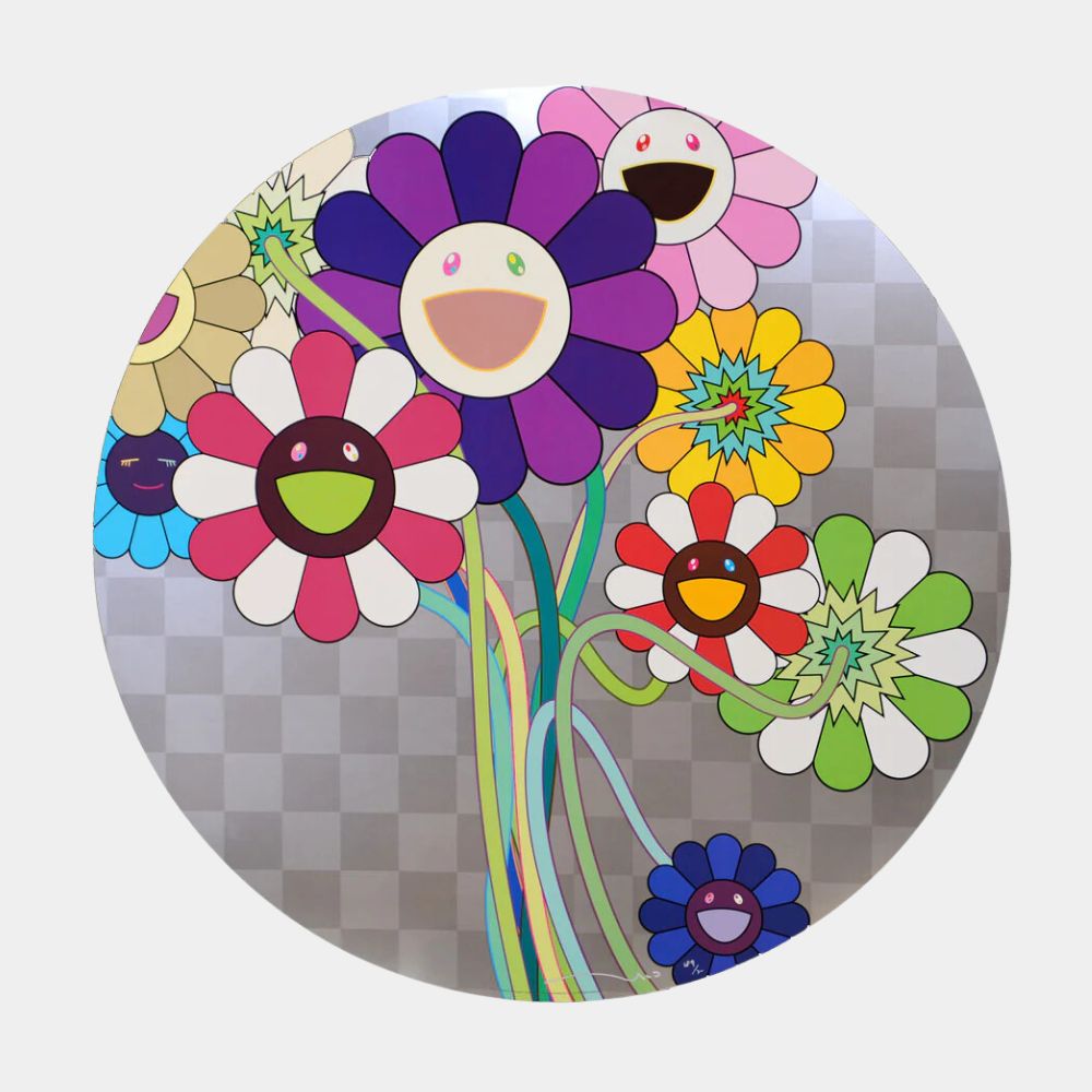 Takashi Murakami, Purple Flowers in a Bouquet, 2010